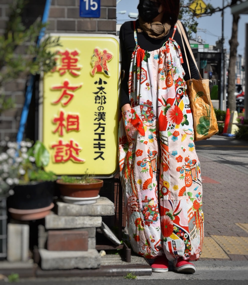 Pantalon salopette kimono fille 2330